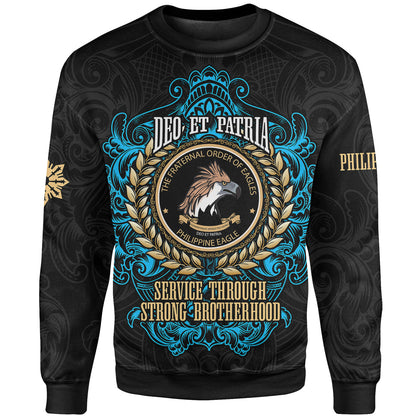 Philippines Sweatshirt - Philippine Eagles Ornament Vintage Style
