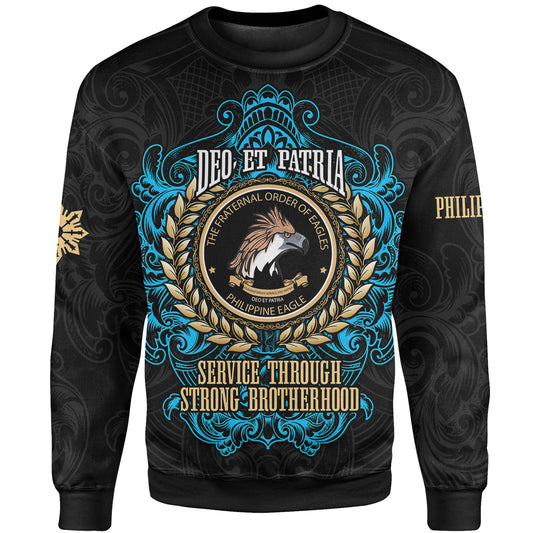 Philippines Sweatshirt - Philippine Eagles Ornament Vintage Style