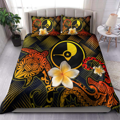 Yap Polynesian Bedding Set - Lauhala Turtle Plumeria Tropical