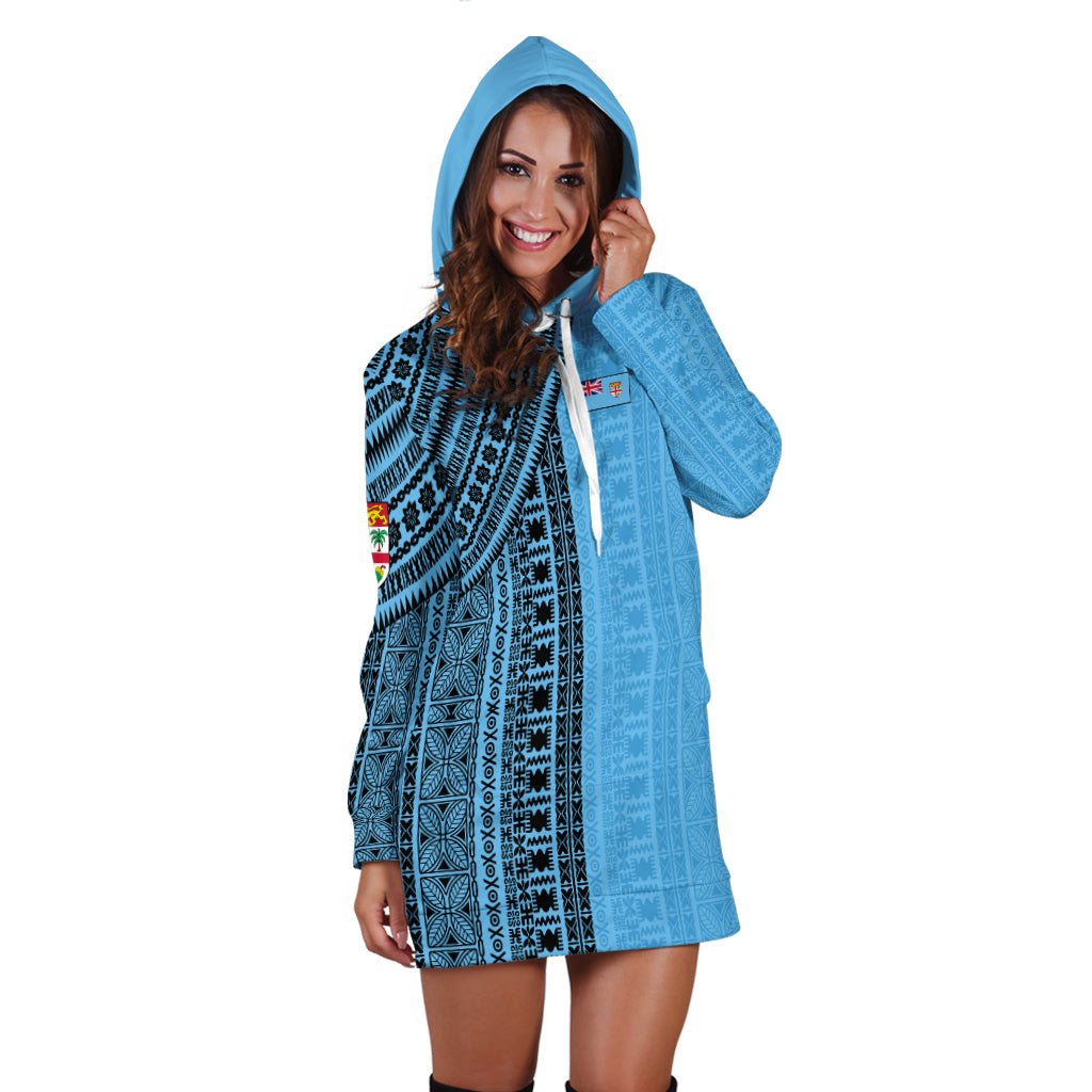 Fiji Hoodie Dress Bula Pattern Half Concept