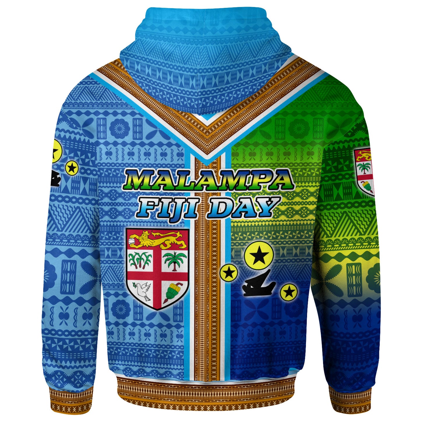 Malampa Fiji Day Hoodie - Custom Malampa Flag Fiji Tapa Patterns Hoodie