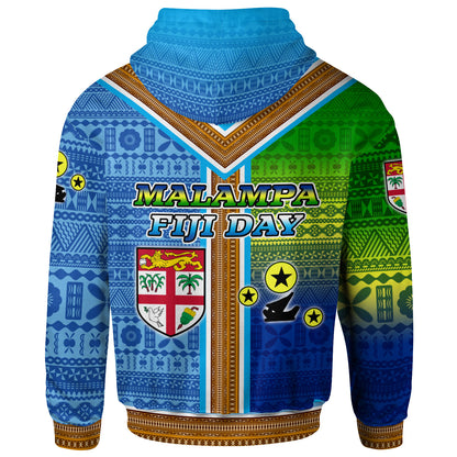 Malampa Fiji Day Hoodie - Custom Malampa Flag Fiji Tapa Patterns Hoodie