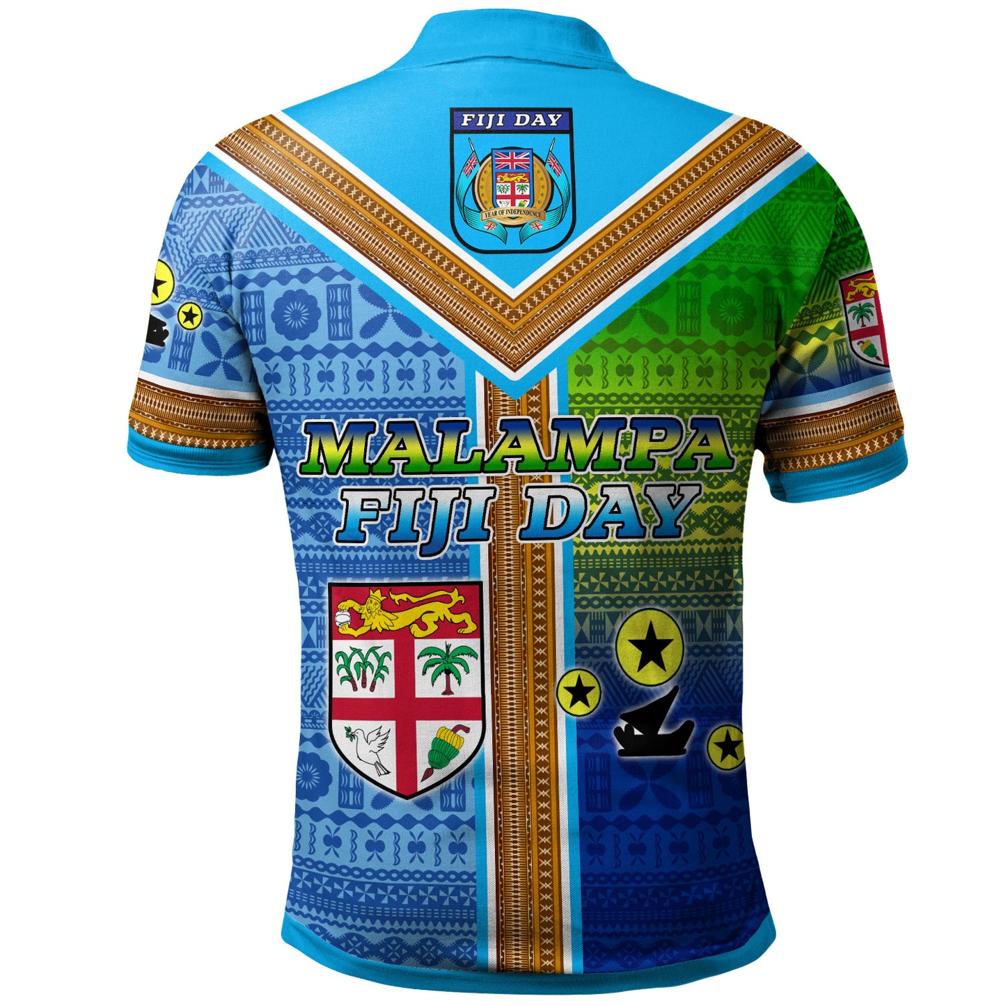Malampa Fiji Day Polo Shirt - Custom Malampa Flag Fiji Tapa Patterns Polo Shirt