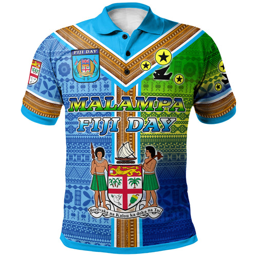 Malampa Fiji Day Polo Shirt - Custom Malampa Flag Fiji Tapa Patterns Polo Shirt