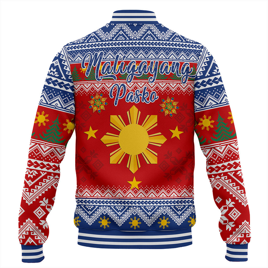 Philippines Filipinos Baseball Jacket Maligayang Pasko Christmas Parol Style
