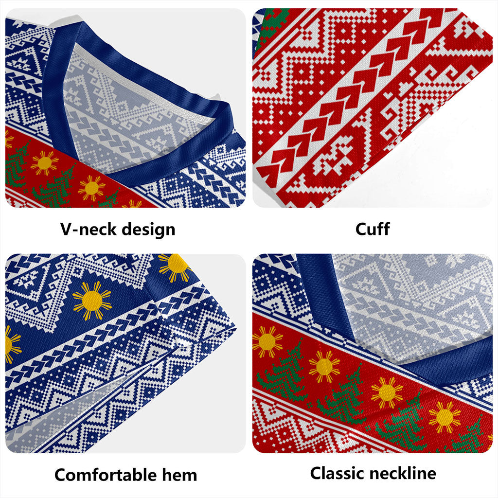 Philippines Filipinos Rugby Jersey Maligayang Pasko Christmas Parol Style