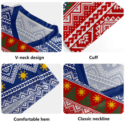 Philippines Filipinos Rugby Jersey Maligayang Pasko Christmas Parol Style