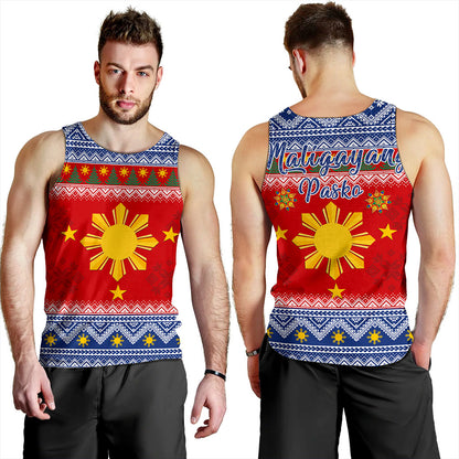 Philippines Filipinos Tank Top Maligayang Pasko Christmas Parol Style