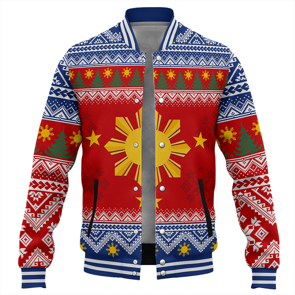 Philippines Filipinos Baseball Jacket Maligayang Pasko Christmas Parol Style