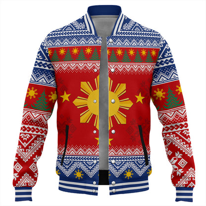 Philippines Filipinos Baseball Jacket Maligayang Pasko Christmas Parol Style