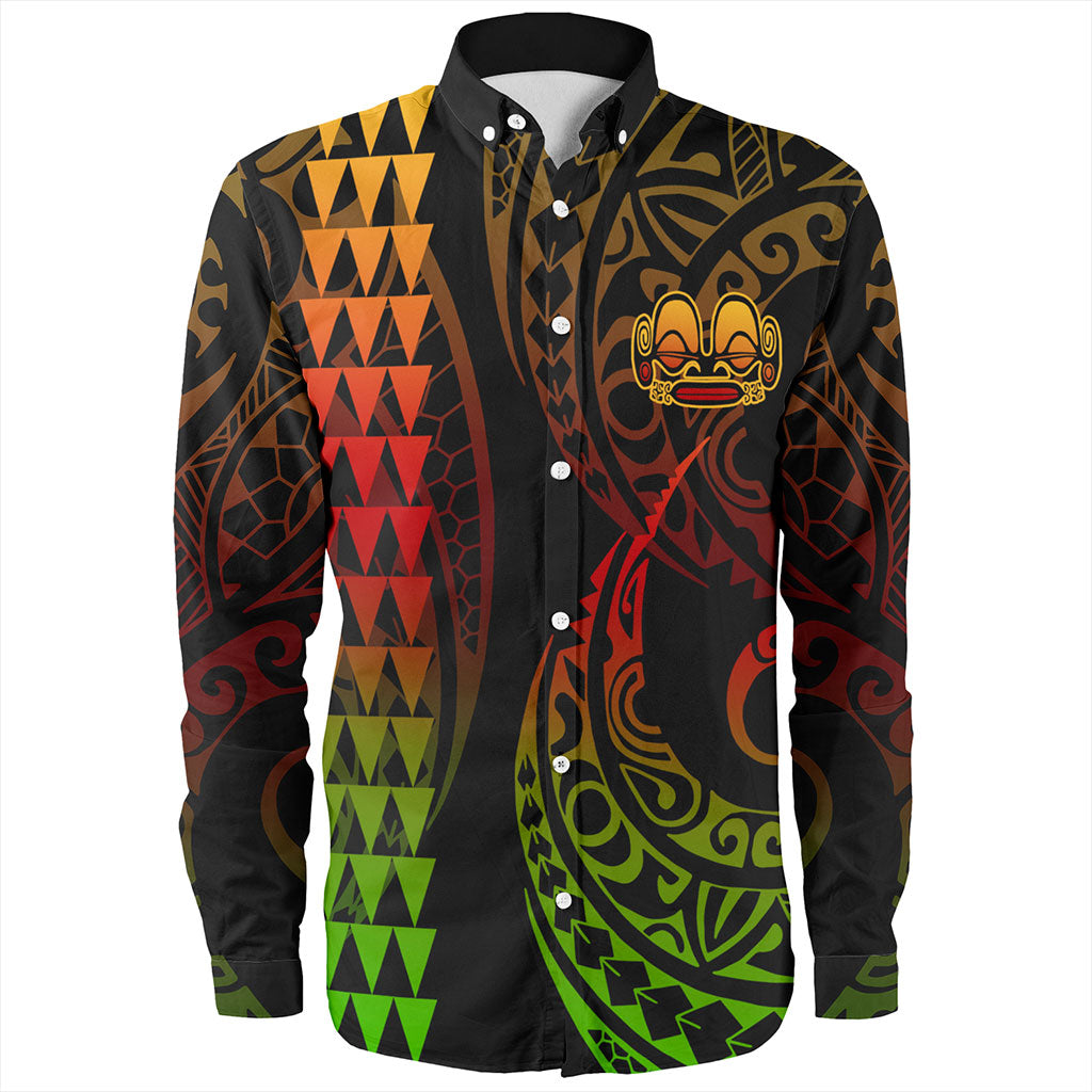 Marquesas Islands Long Sleeve Shirt Kakau Style
