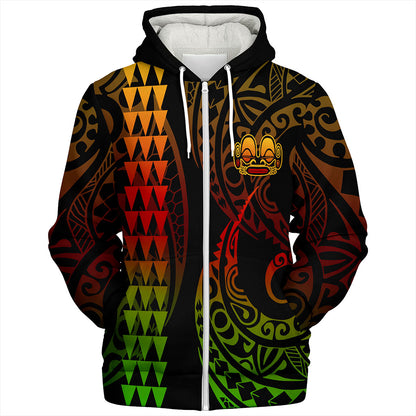 Marquesas Islands Sherpa Hoodie Kakau Style