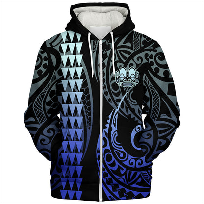 Marquesas Islands Sherpa Hoodie Kakau Style