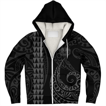Marquesas Islands Sherpa Hoodie Kakau Style