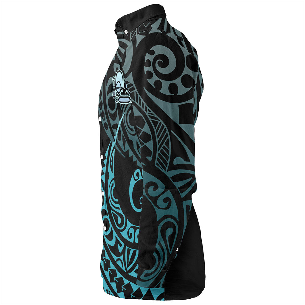 Marquesas Islands Long Sleeve Shirt Kakau Style Ver.1