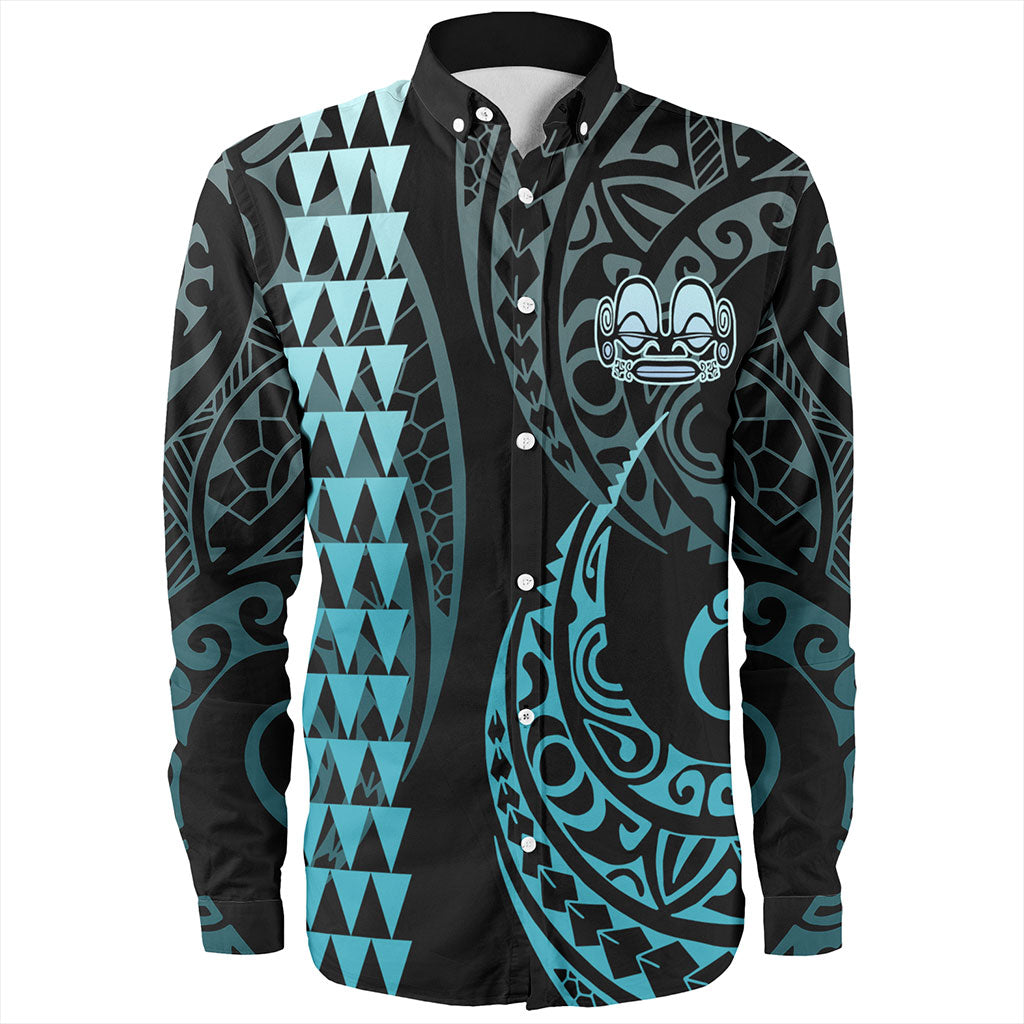 Marquesas Islands Long Sleeve Shirt Kakau Style Ver.1