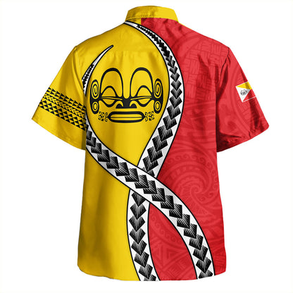 Tahiti Hawaiian Shirt Flag And Coat Of Arms