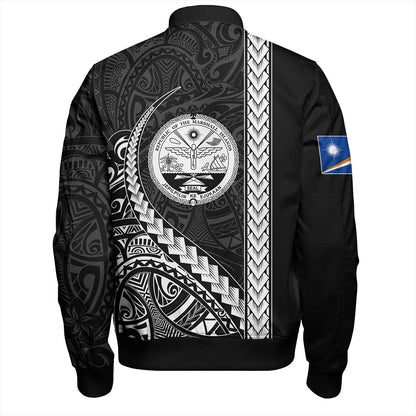 Marshall Islands Bomber Jacket Tribal Micronesian Coat Of Arms
