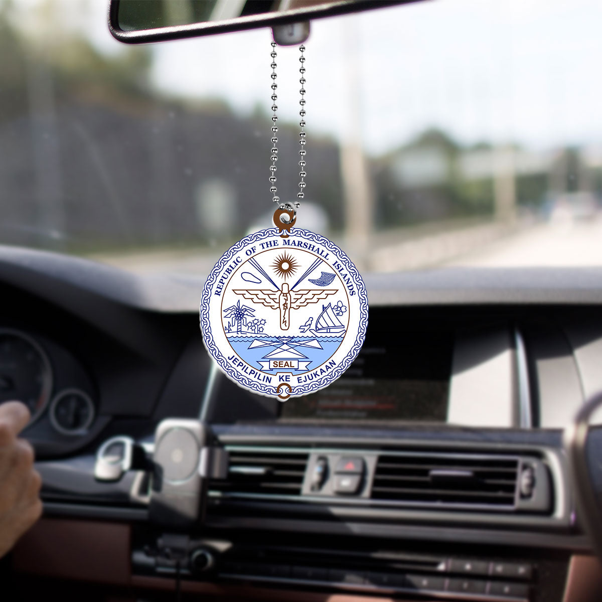 Marshall Islands Car Hanging Ornament Coat Of Arms
