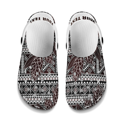Samoa Clogs Shoes Custom Text Masi Dobby Special Design