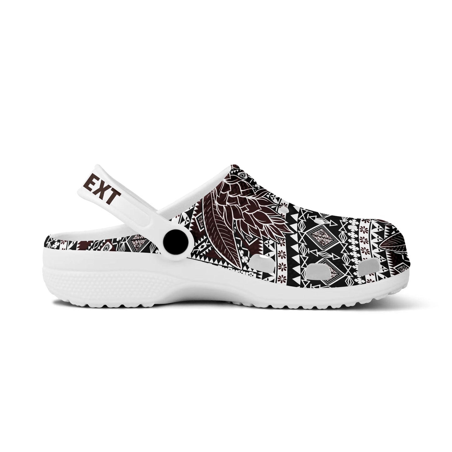 Samoa Clogs Shoes Custom Text Masi Dobby Special Design