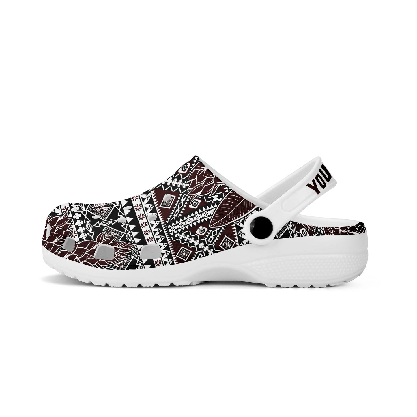 Samoa Clogs Shoes Custom Text Masi Dobby Special Design