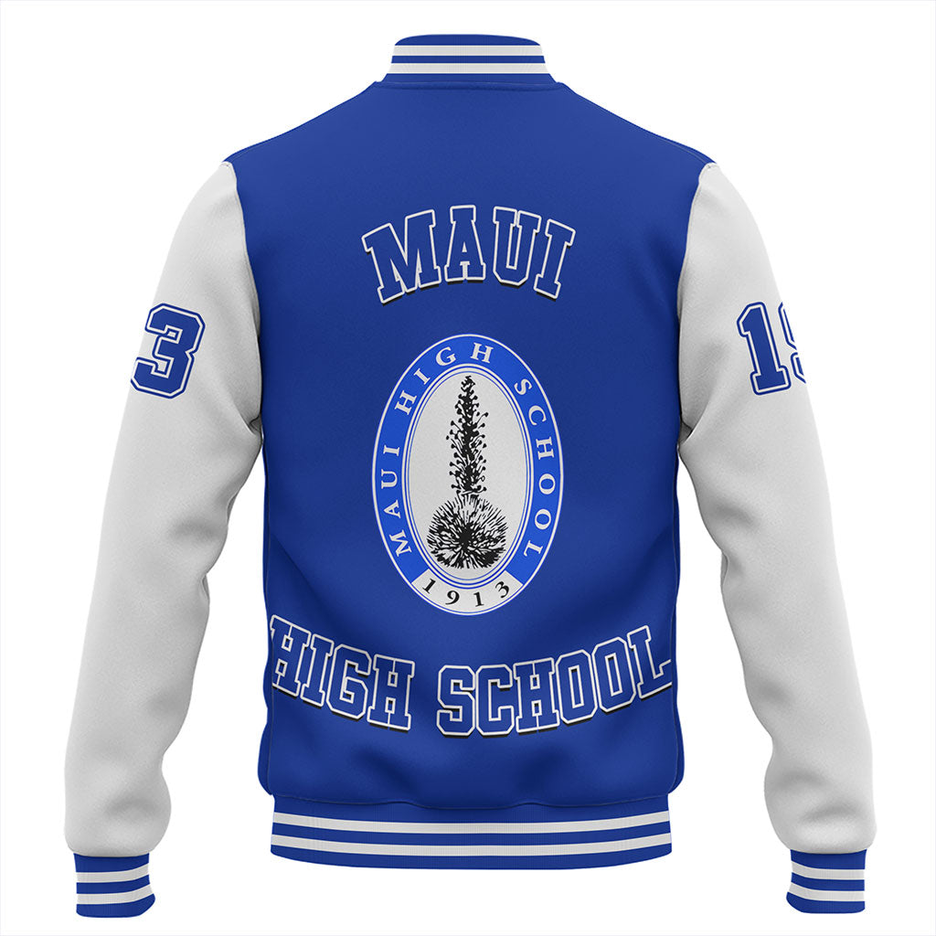 Hawaii Baseball Jacket Maui High School Polynesian Letters Style