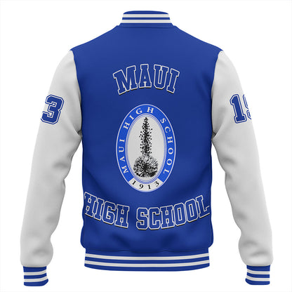 Hawaii Baseball Jacket Maui High School Polynesian Letters Style