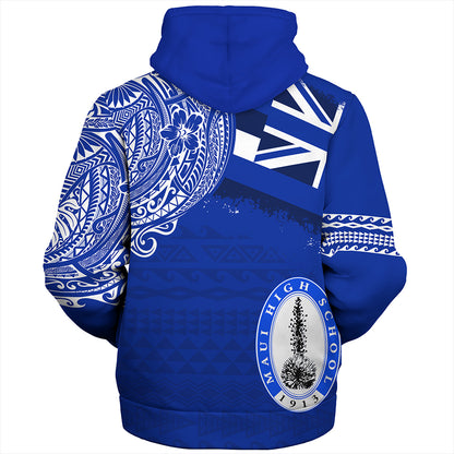 Hawaii Sherpa Hoodie Maui High School With Crest Style