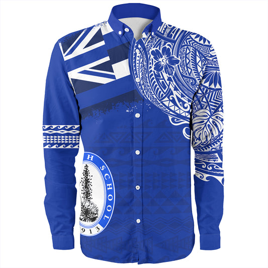 Hawaii Long Sleeve Shirt Maui High School With Crest Style