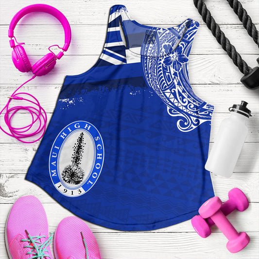 Hawaii Women Tank Maui High School With Crest Style