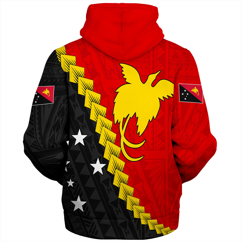 Papua New Guinea Sherpa Hoodie Melanesia With Flag Tribal Tattoo