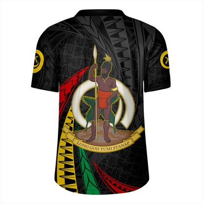 Vanuatu Rugby Jersey Melanesian Tribal Wave