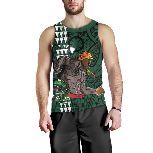 Hawaii Tank Top Map Kanaka Football Style