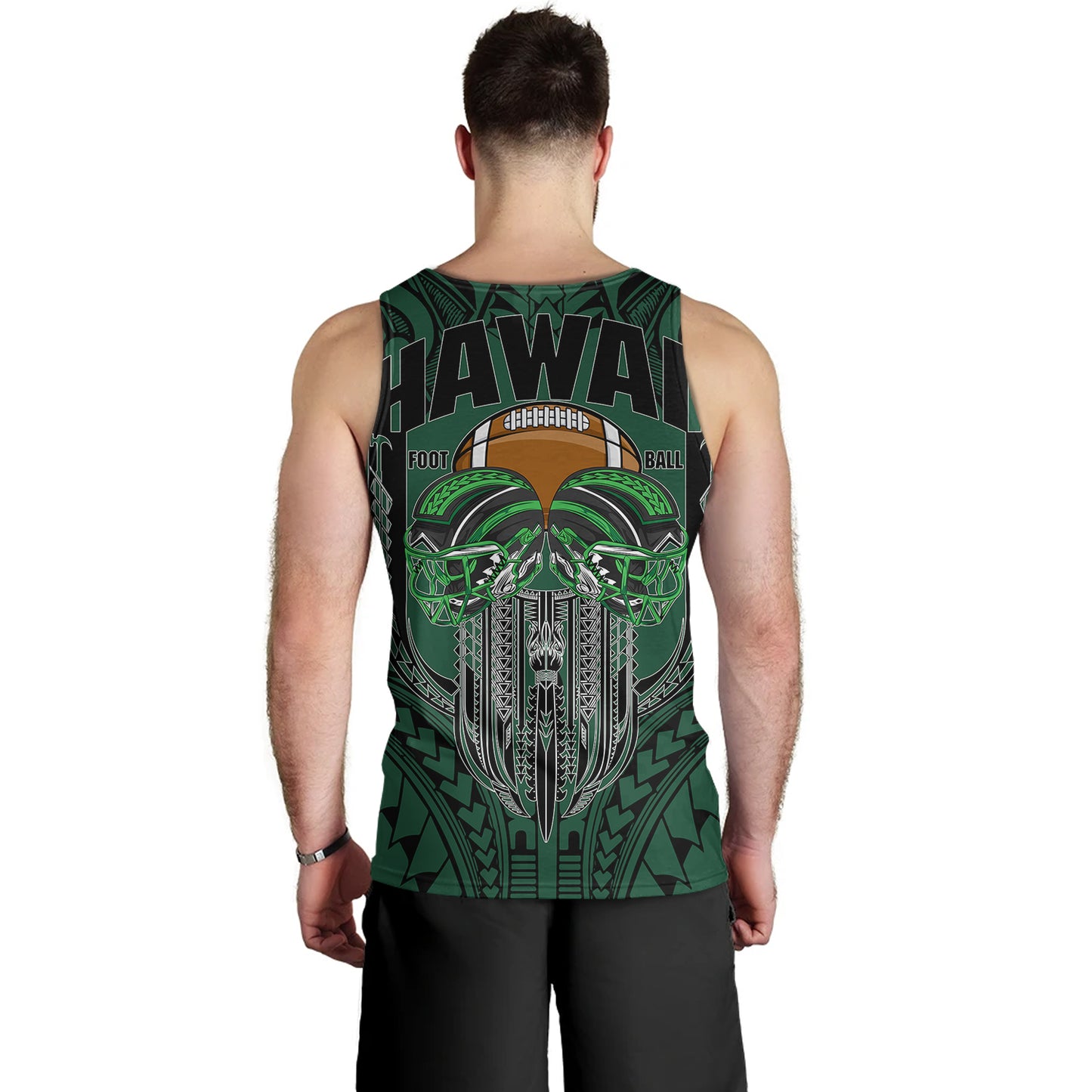 Hawaii Tank Top Map Kanaka Football Style