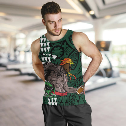 Hawaii Tank Top Map Kanaka Football Style