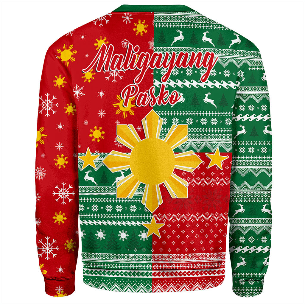 Philippines Filipinos Sweatshirt Merry Christmas Pattern Sun Style