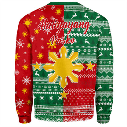 Philippines Filipinos Sweatshirt Merry Christmas Pattern Sun Style
