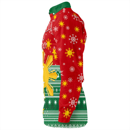 Philippines Filipinos Long Sleeve Shirt Merry Christmas Pattern Sun Style