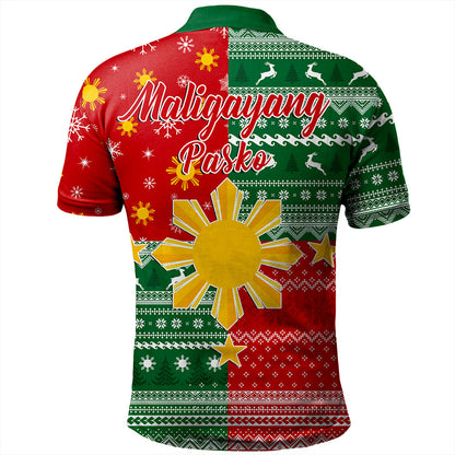 Philippines Filipinos Polo Shirt Merry Christmas Pattern Sun Style