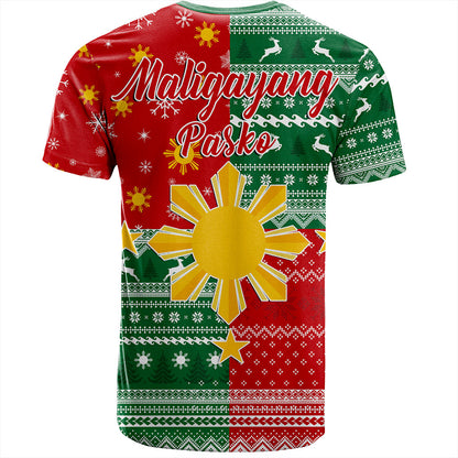 Philippines Filipinos T-Shirt Merry Christmas Pattern Sun Style