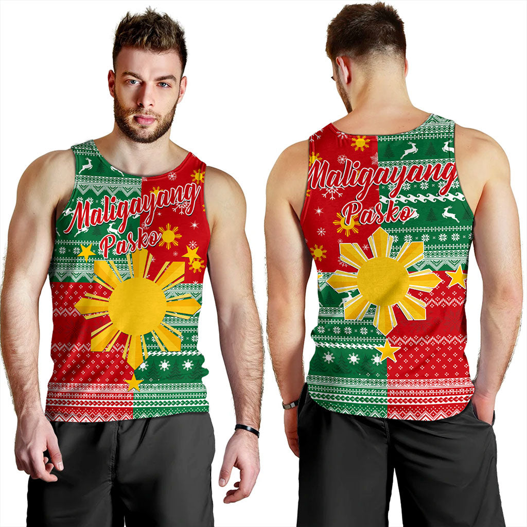 Philippines Filipinos Tank Top Merry Christmas Pattern Sun Style