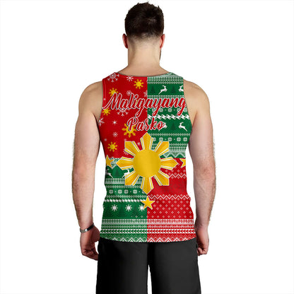 Philippines Filipinos Tank Top Merry Christmas Pattern Sun Style