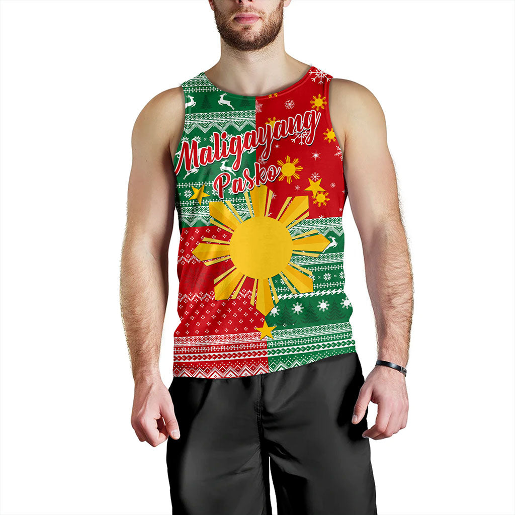 Philippines Filipinos Tank Top Merry Christmas Pattern Sun Style