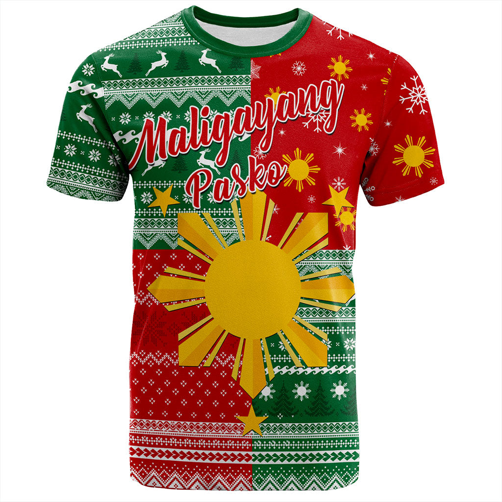 Philippines Filipinos T-Shirt Merry Christmas Pattern Sun Style