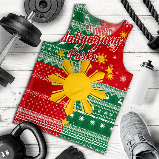 Philippines Filipinos Tank Top Merry Christmas Pattern Sun Style