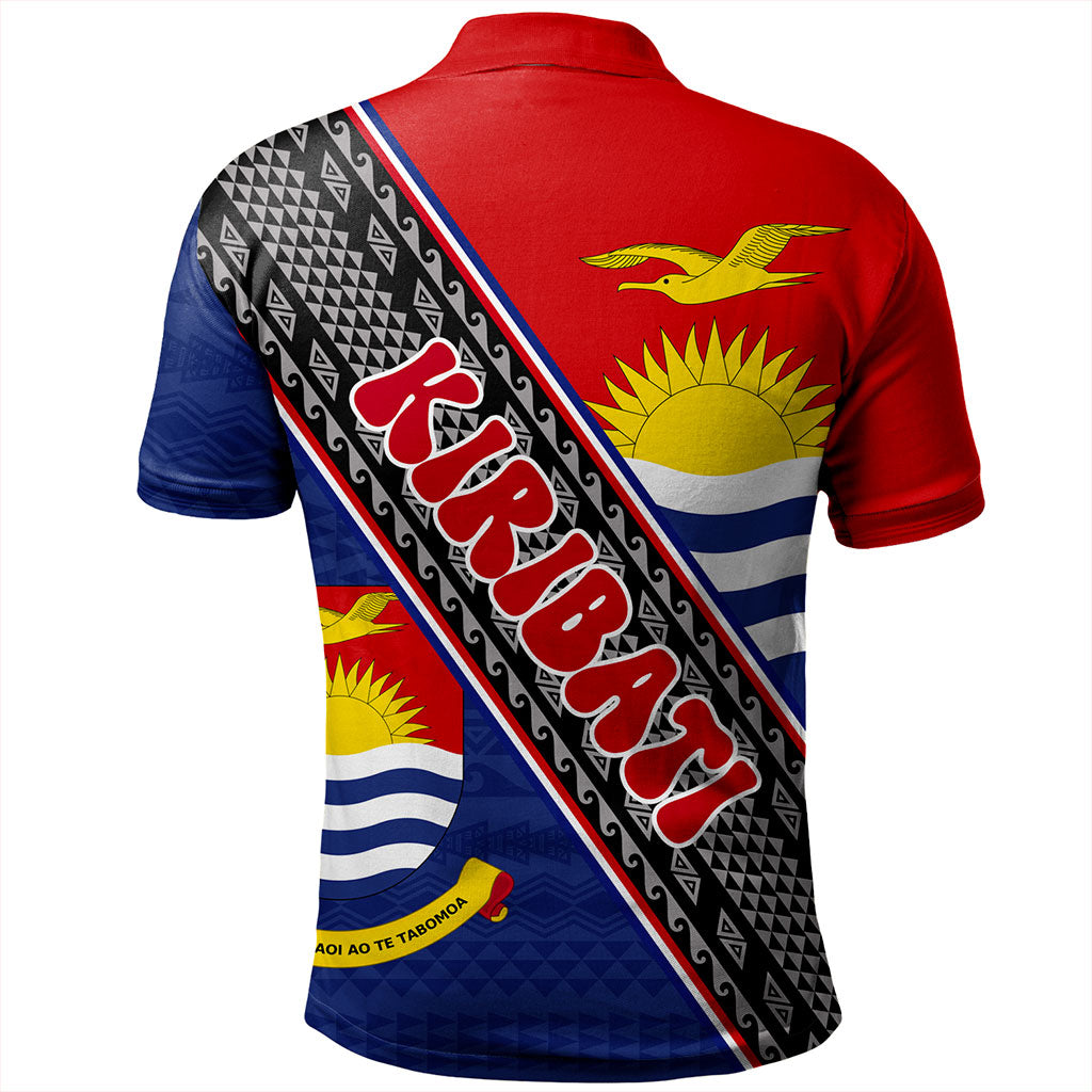 Kiribati Polo Shirt Micronesia Flag And Coat Of Arms