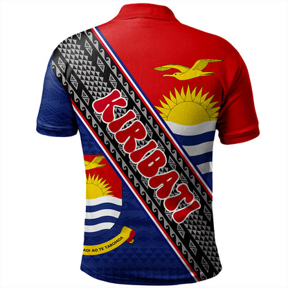 Kiribati Polo Shirt Micronesia Flag And Coat Of Arms