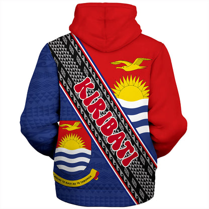 Kiribati Sherpa Hoodie Micronesia Flag And Coat Of Arms