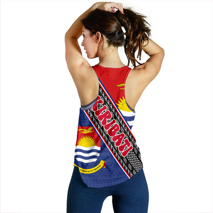 Kiribati Women Tank Micronesia Flag And Coat Of Arms